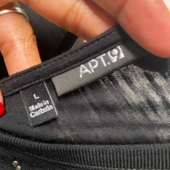 Womens Apt. 9 tank tunic top sleeveless black with gold accents. 
NWT - Picture 4 of 8